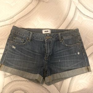 Paige Cuffed Denim Shorts - Size 27 Waist